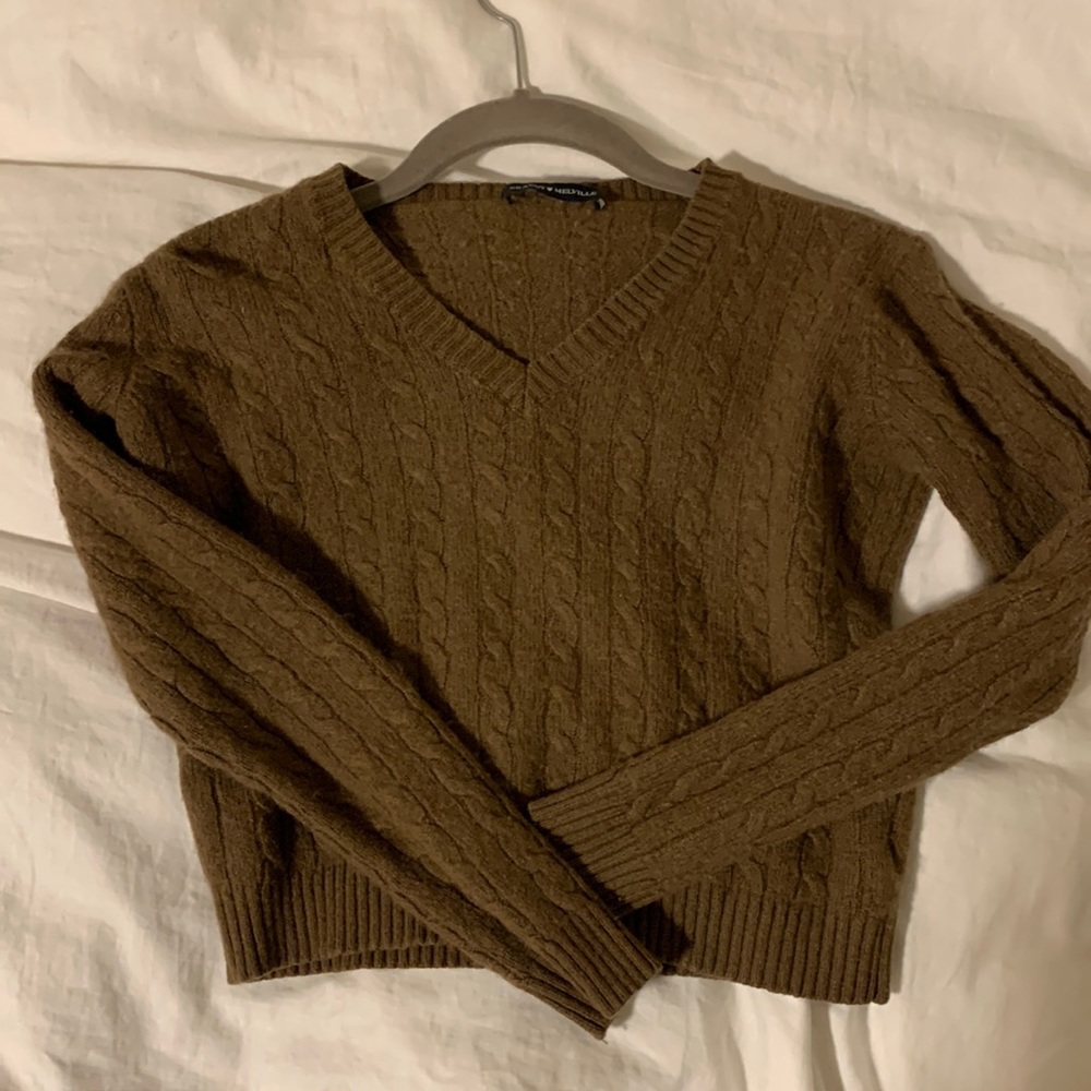 Brown cropped Brandy sweater
